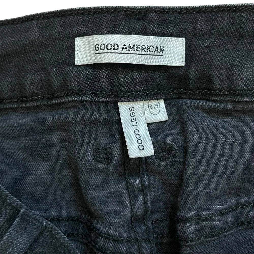 Good American Black Skinny Jeans High Rise Stretch Denim Womens 8/29